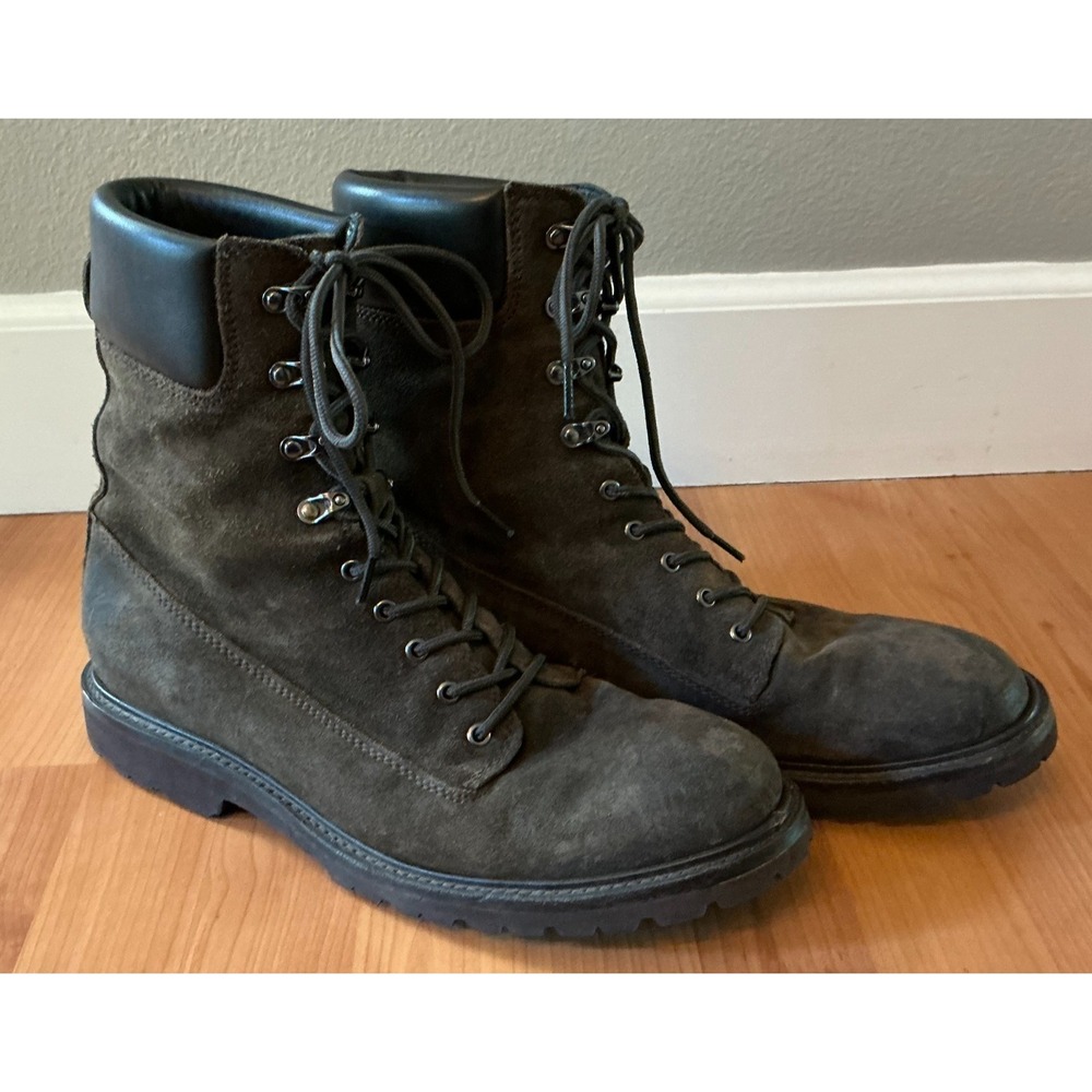 Thursday Explorer Combat Boots Mens 13 Dark Olive Suede Vibram Lug Sole USA